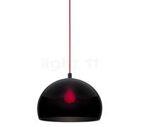 Helestra Doro Suspension noir/câble rouge - ø40 cm