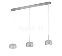 Helestra Flute Suspension LED 3 foyers abat-jour en verre clair Ce luminaire comporte des modules à LED prémontés de classes énergétiques A A++, A+, A