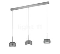 Helestra Flute Suspension LED 3 foyers gris abat-jour en verre Ce luminaire comporte des modules à LED prémontés de classes énergétiques A A++, A+, A