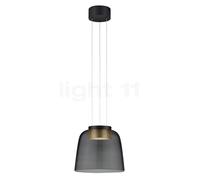 Helestra Oda Suspension LED noir/doré - avec verre Ce luminaire comporte des modules à LED prémontés de classes énergétiques A A++, A+, A