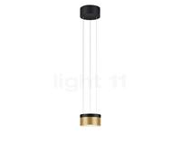 Helestra Oda Suspension LED noir/doré - sans verre Ce luminaire comporte des modules à LED prémontés de classes énergétiques A A++, A+, A