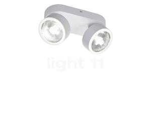 Helestra Pax Plafonnier 2 foyers LED blanc mat Ce luminaire comporte des modules à LED prémontés de classes énergétiques A A++, A+, A