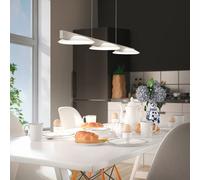 Helestra Pole Suspension LED 3 foyers nickel Ce luminaire comporte des modules à LED prémontés de classes énergétiques A A