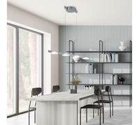 Helestra Pole Suspension LED 4 foyers nickel Ce luminaire comporte des modules à LED prémontés de classes énergétiques A A