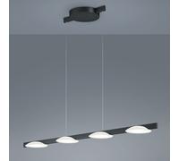 Helestra Pole Suspension LED 4 foyers noir Ce luminaire comporte des modules à LED prémontés de classes énergétiques A A