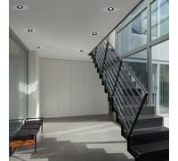 Helestra Sid Plafonnier encastré LED, noir mat Ce luminaire comporte des modules à LED prémontés de classes énergétiques A A++, A+, A