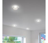 Helestra Ska Plafonnier encastré LED, verre satiné partiel Ce luminaire comporte des modules à LED prémontés de classes énergétiques A A++, A+, A