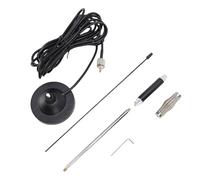 HELEVIA 26-28 MHz 26,37 Pouces Kit D'antenne CB avec Support Magnétique et Ressort pour Voitures pour Les Camions de Base Stations de Base Mobile (Câble de 3 mètres / 9,84 Pieds)