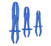 HELEVIA 3 Pièces Pince de Serrage de Tuyau en Plastique Outil Pince de Coupe de Tube de Tuyau avec Poignée Antidérapante, Couleur Vive, Plastique de Haute qualité pour L'entretien de la (Bleue)