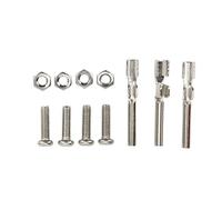 HELEVIA Adaptateur de Prise de Chargeur de Voiture Club, Connecteurs à 3 Broches avec écrou à Vis, Remplacement pour EZGO RXV, en Métal de Haute qualité