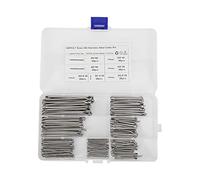 HELEVIA Assortiment de Clips de Goupilles Fendues en Acier Inoxydable, 150 Pièces, 7 Spécifications, Broches Fendues, Accessoire Universel de Voiture