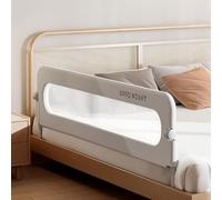 HELEVIA Barrière de Lit pour bébé de 2 M, Protection de sécurité Simple Face Portable Pliable avec Tube en Acier en Tissu Oxford Robuste, pour la Maison, Les Voyages, la Protection du