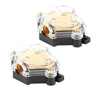 HELEVIA Bloc de Distribution D'énergie Audio, Conception à 3 Voies, Séparateur de Câble D'amplificateur Audio pour Bateau de Voiture, Protecteur de Circuit