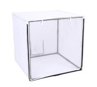 HELEVIA Cabine de Peinture en Aérosol Portable avec Filtre et Rideau en Maille, Tente de Peinture Détachable Mobile, pour Garage Studio Yard 75x75x75cm