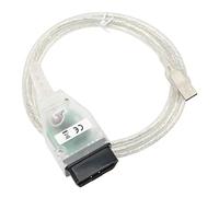 HELEVIA Câble de Scanner de Diagnostic Professionnel USB vers 16 Broches pour Windows 7 32 Bits, Matériau ABS, V18.00.008 - Supporte Le Logiciel OEM TIS, Can ISO 15765-4