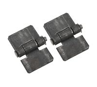 HELEVIA Charnières Bout à Bout de Porte de Remorque en Acier Dur 106x75mm, avec des Performances Stables, Soudure de Porte sur les Charnières, pour Portail, Remorque