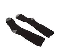 HELEVIA Chaussettes Chauffantes à Batterie Rechargeable, Chaussettes Thermiques d'hiver en Coton pour Le Ski en Plein Air, la Randonnée et la Chasse (Noir et Gris foncé)