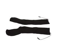 HELEVIA Chaussettes Chauffantes à Batterie Rechargeable, Chaussettes Thermiques d'hiver en Coton pour Le Ski en Plein Air, la Randonnée et la Chasse (Tout Noir)