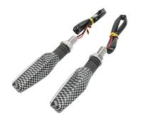 HELEVIA Clignotants LED pour Moto, Résistance aux Rayures, Taille 10 Mm, pour, Remplacements pour Trou Universel de 10 Mm (Fibre de carbone)