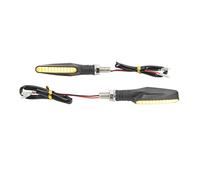 HELEVIA Clignotants LED pour Moto, Résistance aux Rayures, Taille 10 Mm, pour, Remplacements pour Trou Universel de 10 Mm (Noir)