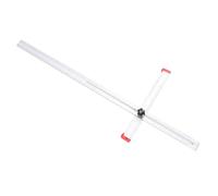 HELEVIA Cloison Sèche T Carré 120cm Longueur Réglable et Angle en Alliage D'aluminium De Mesure Règle De Marquage avec Échelle 2 Voies