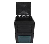 HELEVIA Composteur Grand Format, capacité de 300 L, Couvercle Supérieur à Charnière avec Aération, Simplifie la Fabrication D'engrais, Matériau Plastique de qualité Supérieure, Usage