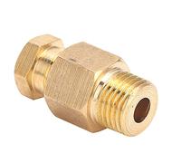 HELEVIA Connecteur D'adaptateur de Coude de Raccord de Tuyau D' à Bloc Droit en Laiton, Matériau de Haute qualité, Pratique pour les Pipelines, Coude de Raccord de Tuyau D' à Bloc (PD610)