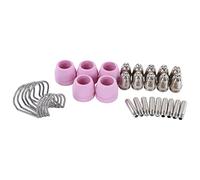 HELEVIA Consommables pour Torche ABS, Remplacement Facile, Buses D'électrode, Kit de Tasses pour Petit Projet Commercial, 30 Pièces