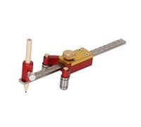 HELEVIA Corps en alliage d'aluminium Règle en acier inoxydable 3 en 1 Écriture métrique impériale pour le travail du bois, bricolage, mesure, dessin