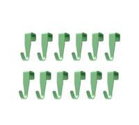 HELEVIA Crochets de Porte Robustes en Acier au Carbone, Crochets pour Serviettes, pour Armoire de Salle de Bain, Chapeaux, Manteaux, Sacs, 12 Pièces (Vert)