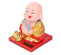 HELEVIA Décoration de Moine Solaire avec Figurine de Bouddha à Main (Dorée)