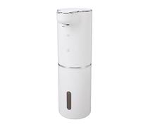 HELEVIA Distributeur de Savon Automatique, Capteur de Mousse sans Contact | Boîtier ABS, Utilisation dans la Salle de Bain et la Cuisine, Détection Infrarouge, Batterie Rechargeable de 800 MAh,