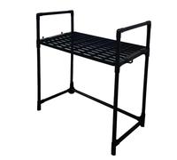 HELEVIA Étagère de Rangement de Cuisine à un Niveau, Organisateur D'étagère de Comptoir Plus Large et Plus épais en Métal Polyvalent, pour Assaisonnement de Four à micros-ondes