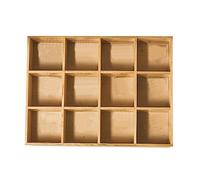 HELEVIA Étagère de Rangement en Bois pour Figurines d'action à 12 Grilles, Boîte D'ombre D'affichage avec 12 Compartiments pour Chambre à Coucher, Salon, étude (avec Panneau arrière)