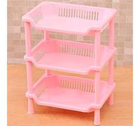 HELEVIA Étagère sur Pied de Salle de Bain à 3 Niveaux, Support de Rangement d'angle monté au Sol avec Support en PP Robuste pour Salle de Bain, Cuisine et Buanderie (Carré)
