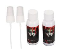 HELEVIA Faux Spray de Sang, 2 Paquets de Sang Artificiel Lavable pour | Formule Réaliste et Sûre, 30 Ml par Bouteille, Facile à Nettoyer avec du Savon, pour le Maquillage des Plaies ou le théâtre.