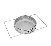 HELEVIA Filtre à Miel en Acier Inoxydable 304, Double Tamis à Miel avec 18 Mailles et 25 Mailles pour L'apiculture, Les Apiculteurs, Flèche Télescopique pour Seau de 5 Gallons