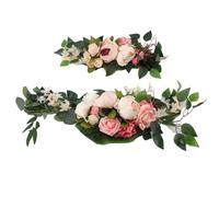 HELEVIA Fleurs D' de Mariage Drapées en Soie PE, Ne Se Décolorent Pas,