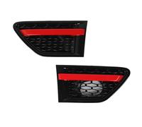 HELEVIA Grille D'aération Latérale, Couvercle de Remplacement de Style à Rayures Rouges Gauche Droite avec Installation à Clipser, pour Sport L320 2005 à 2009 OEM LR006305 LR006306