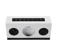 HELEVIA Haut-parleur Bluetooth à fluide ferrofluide, puissant haut-parleur de basses magnétiques, avec lumières LED de réveil pour un son dynamique et une expérience visuelle (blanc)