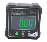 HELEVIA Inclinomètre Numérique 4x90 degré avec écran LCD rétro-éclairé, Base Magnétique Forte, Poussière IP54 et Preuve D'eau pour le Travail du Bois, Scie à Table, Construction