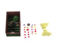HELEVIA Insert de Bibliothèque, Jardin de Grotte de GNOME Miniature en | Construction en Bois, Grotte Inspirée du Film, Longueur de 7 Pouces, Serre-livres Pratique, Présentoir D'étagère, Décor de