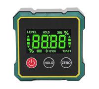 HELEVIA Jauge D'angle Numérique, Outil de Mesure électronique avec Base Magnétique, Plage 4 X 90 °, Précision ± 0,2 °, pour les Projets D'ingénierie de Construction