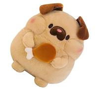 HELEVIA Jouet en Peluche Chiot Mignon, Oreiller de Jambe de Poulet Doux pour Câlins d'enfants, avec Accent Décoratif de Pièce (40 cm)