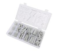 HELEVIA Kit D'assortiment à Ressort de 200pcs Spring Zinc Plated Extension Springs Automotive, Ensemble D'outils de Petits Ressorts en Métal avec Boîte de Rangement Pratique, Tailles