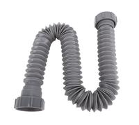 HELEVIA Kit de Tuyaux Flexibles pour Piège en P, Extensible de 9 à 20 | Drainage D'évier de Cuisine, Matériau ABS, Installation sans Outil, Quatre Bagues d'étanchéité, Espaces Sous L'évier,