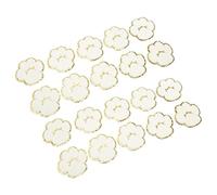 HELEVIA Lot de 20 patchs thermocollants à coudre - Pattes de chat blanches tendance - Pour sacs à dos, vêtements, vestes