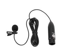 HELEVIA Microphone Lavalier, Alimentation Fantôme 48 V, Réduction du Bruit Omnidirectionnelle, Micro à Revers Mono XLR 3 Broches, pour Enregistrement D'interview