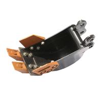 HELEVIA MINI Excavator Bethet Metal, 7,87 Pouces 200 Mm de Rétrocaveuse Creusant jusqu'à 2 Tonnes, Accessoire de Fouille Robuste avec Dents en Acier en Alliage, pour Divers Modèles