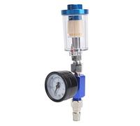 HELEVIA Mini Régulateur de Pression Atmosphérique, Séparateur de Filtre à Piège à Eau avec Jauge, Huile pour le Pistolet Pneumatique à la Pulvérisation 1/4 "Compresseur de Compagnie